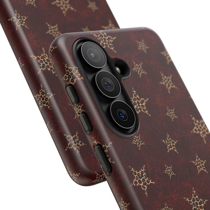 Burgundy Leopard Star Tough Case