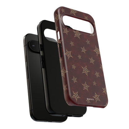 Burgundy Leopard Star Tough Case