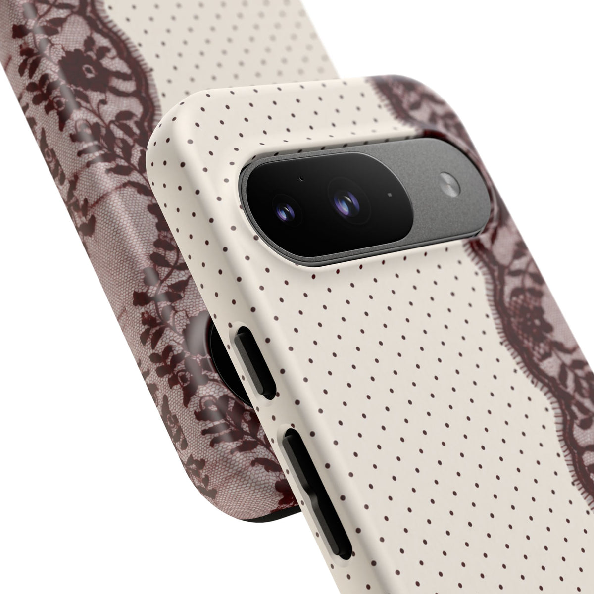 Burgundy Lace Edge Tough Case