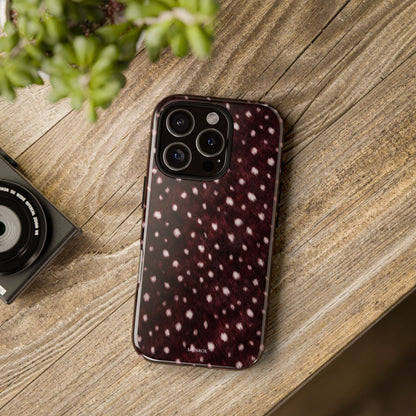Burgundy Spotted Fur Tough Case