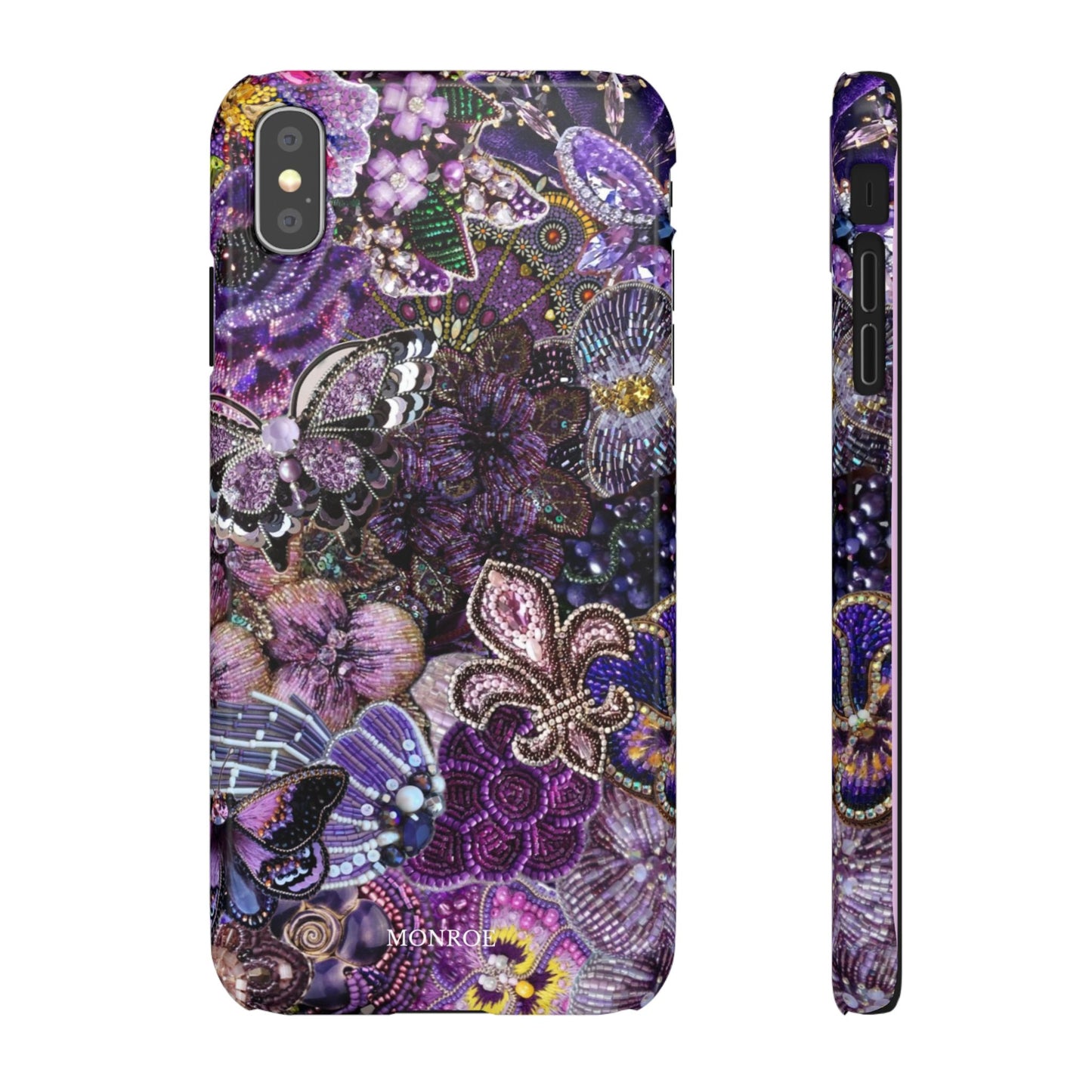 Purple Floral Butterfly Case