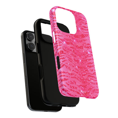 Pink Glitter Zebra Tough Case