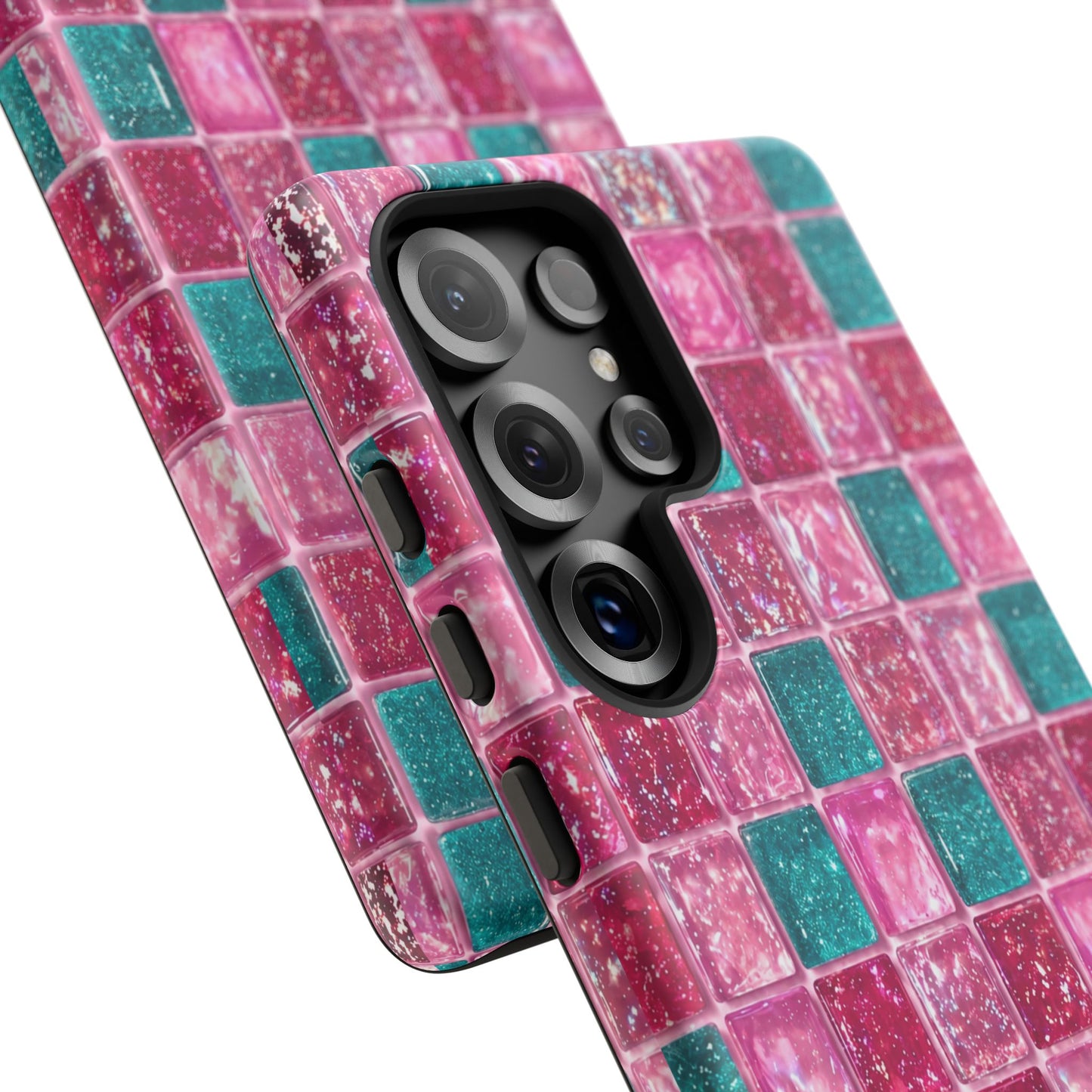 Pink Teal Mosaic Tough Case