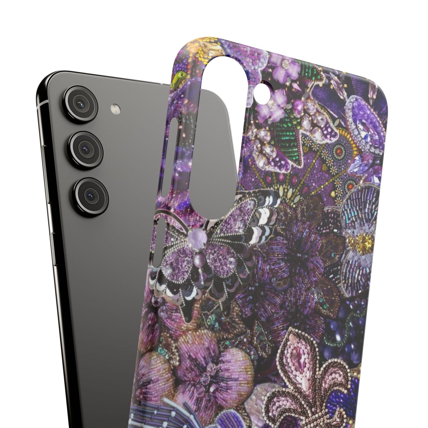 Purple Floral Butterfly Case