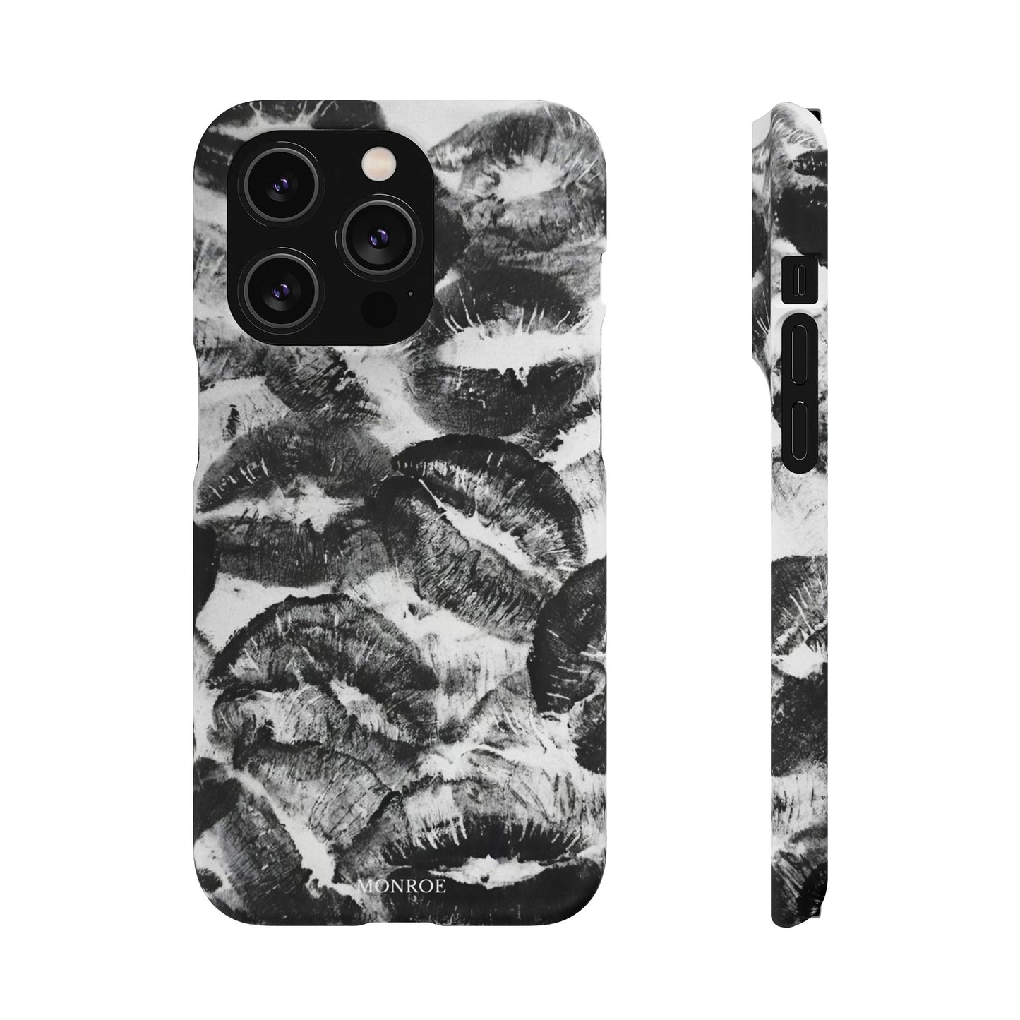 Black & White Kiss Print Case