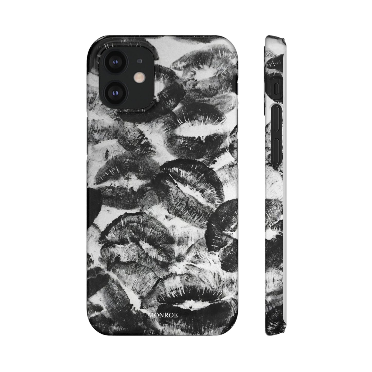 Black & White Kiss Print Case