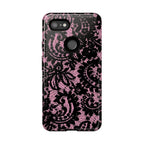 Pink Lace Pattern Tough Phone Case