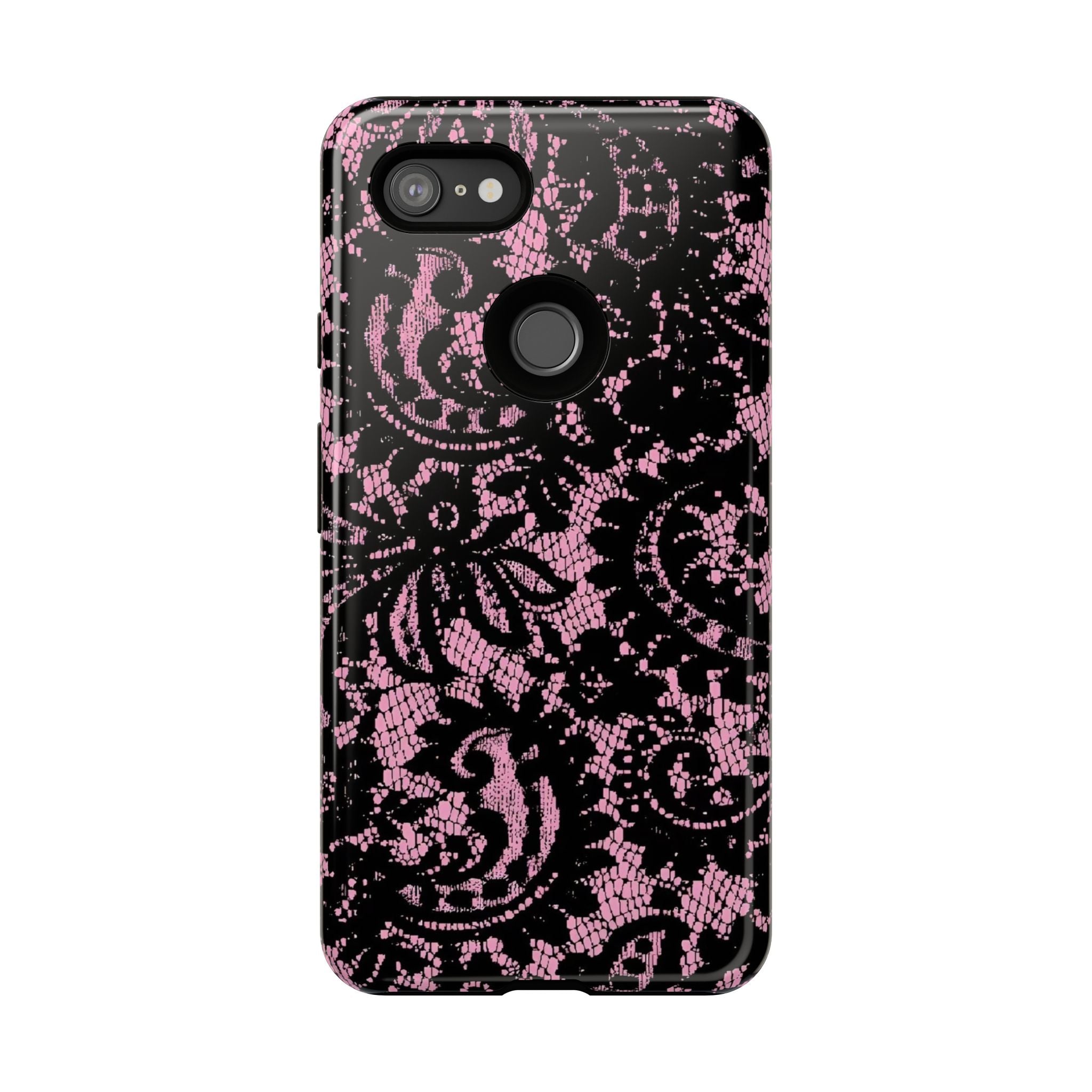 Pink Lace Pattern Tough Phone Case