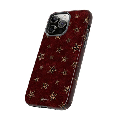 Burgundy Leopard Star Tough Case