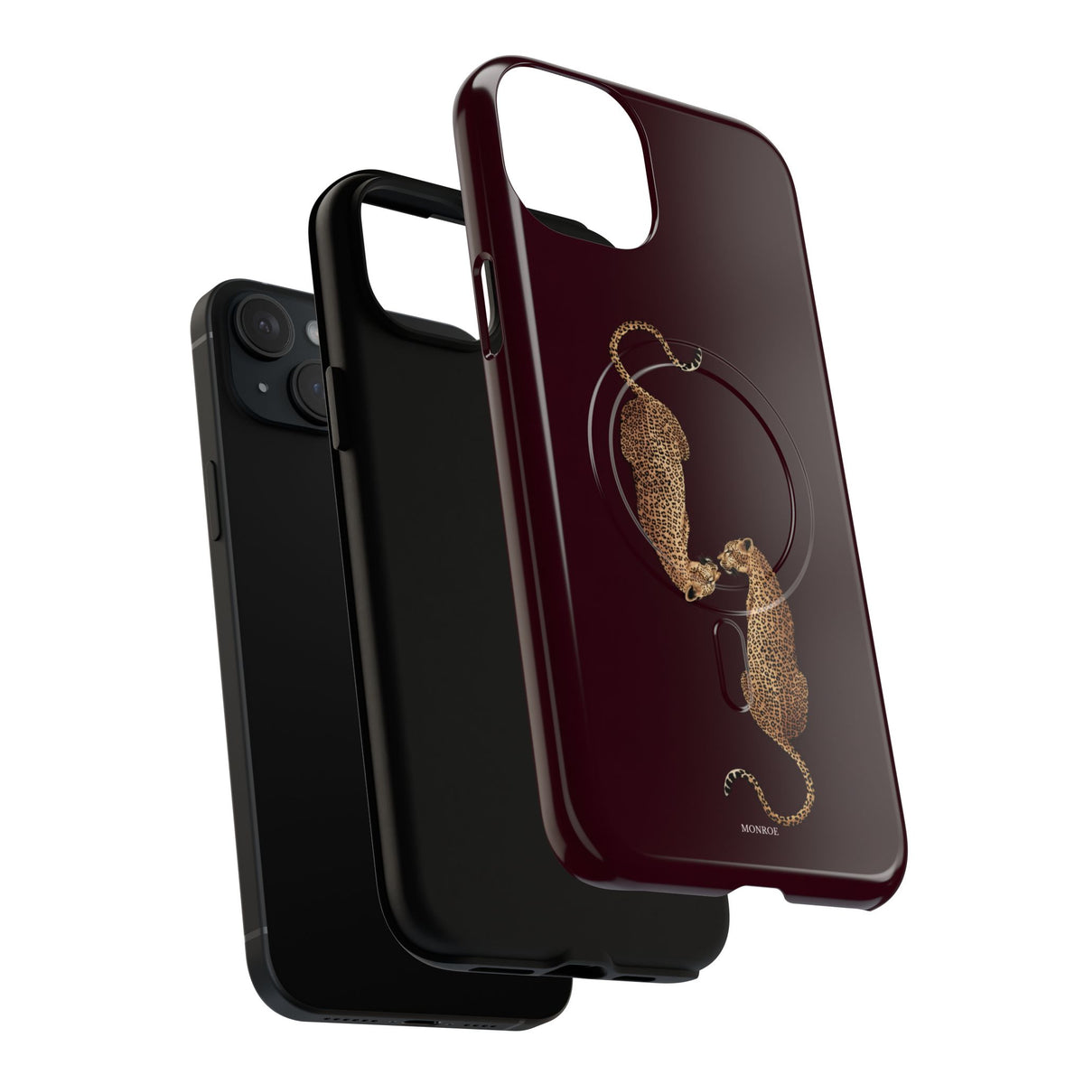 Burgundy Leopard Duo MagSafe Case