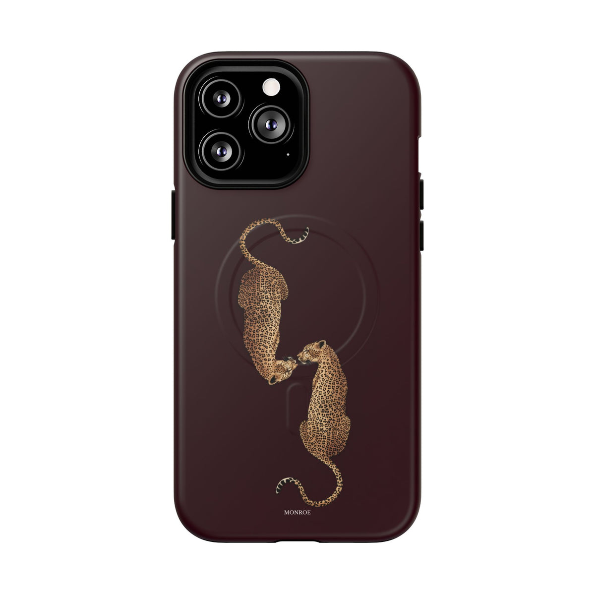 Burgundy Leopard Duo MagSafe Case