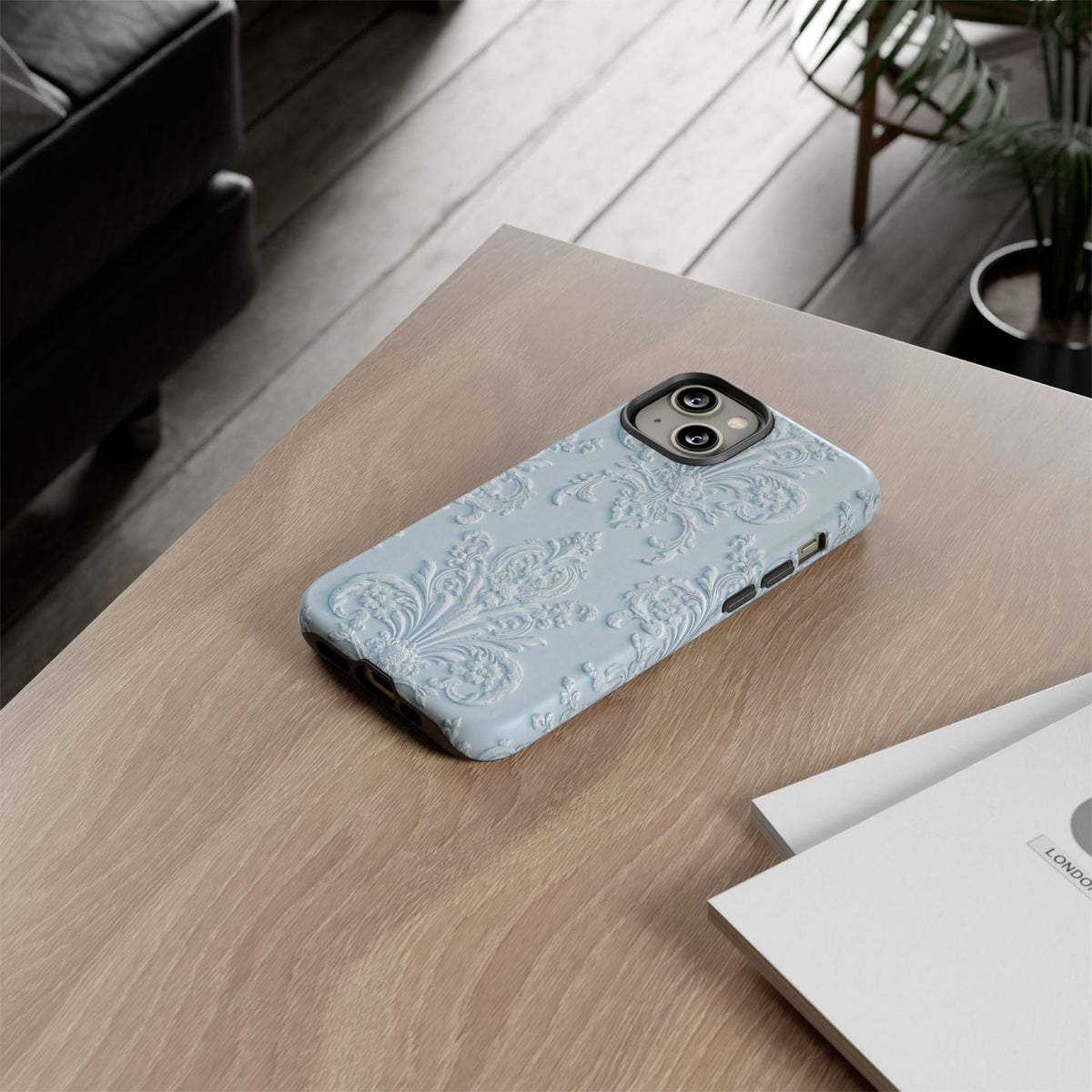 Blue Vintage Pattern Tough Case