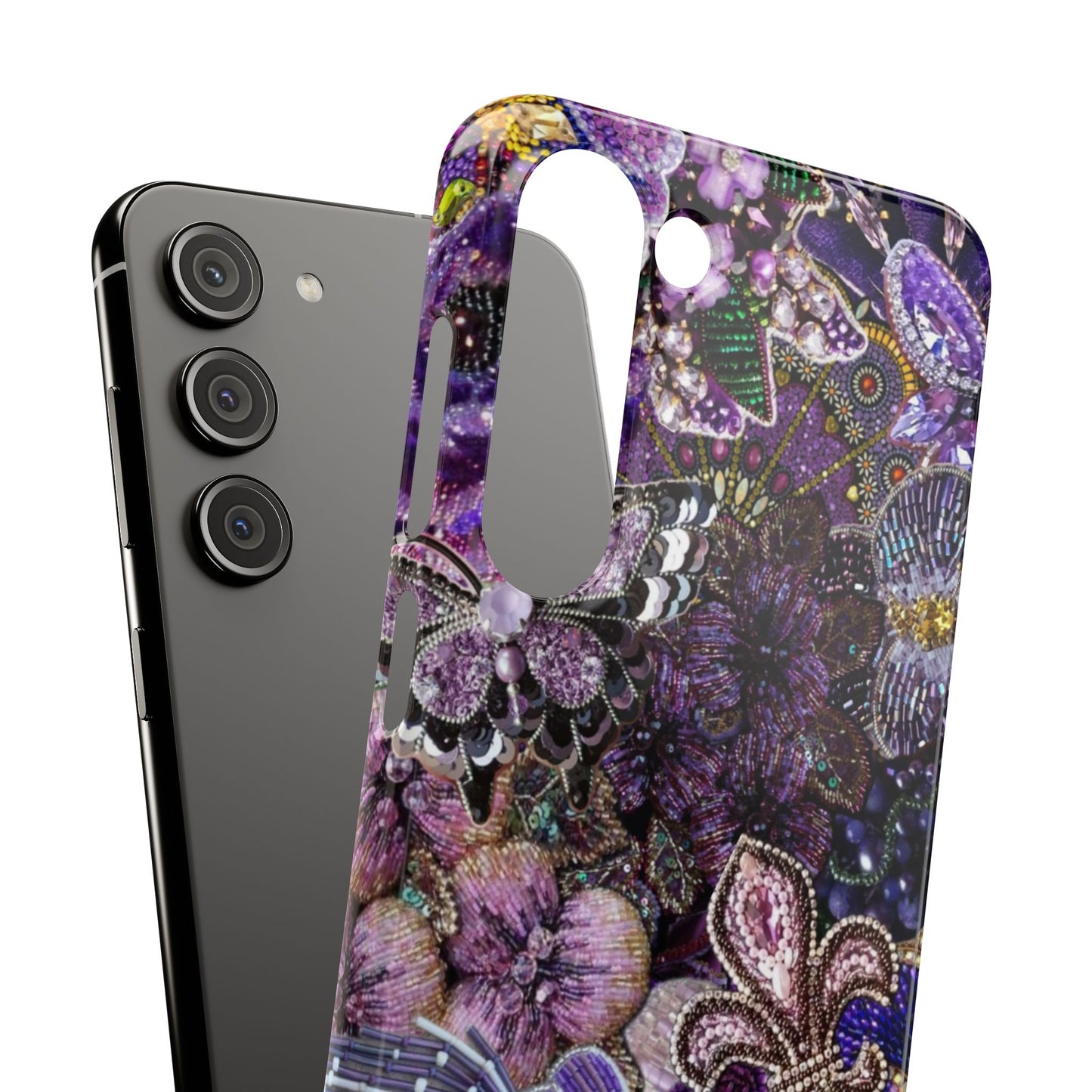 Purple Floral Butterfly Case