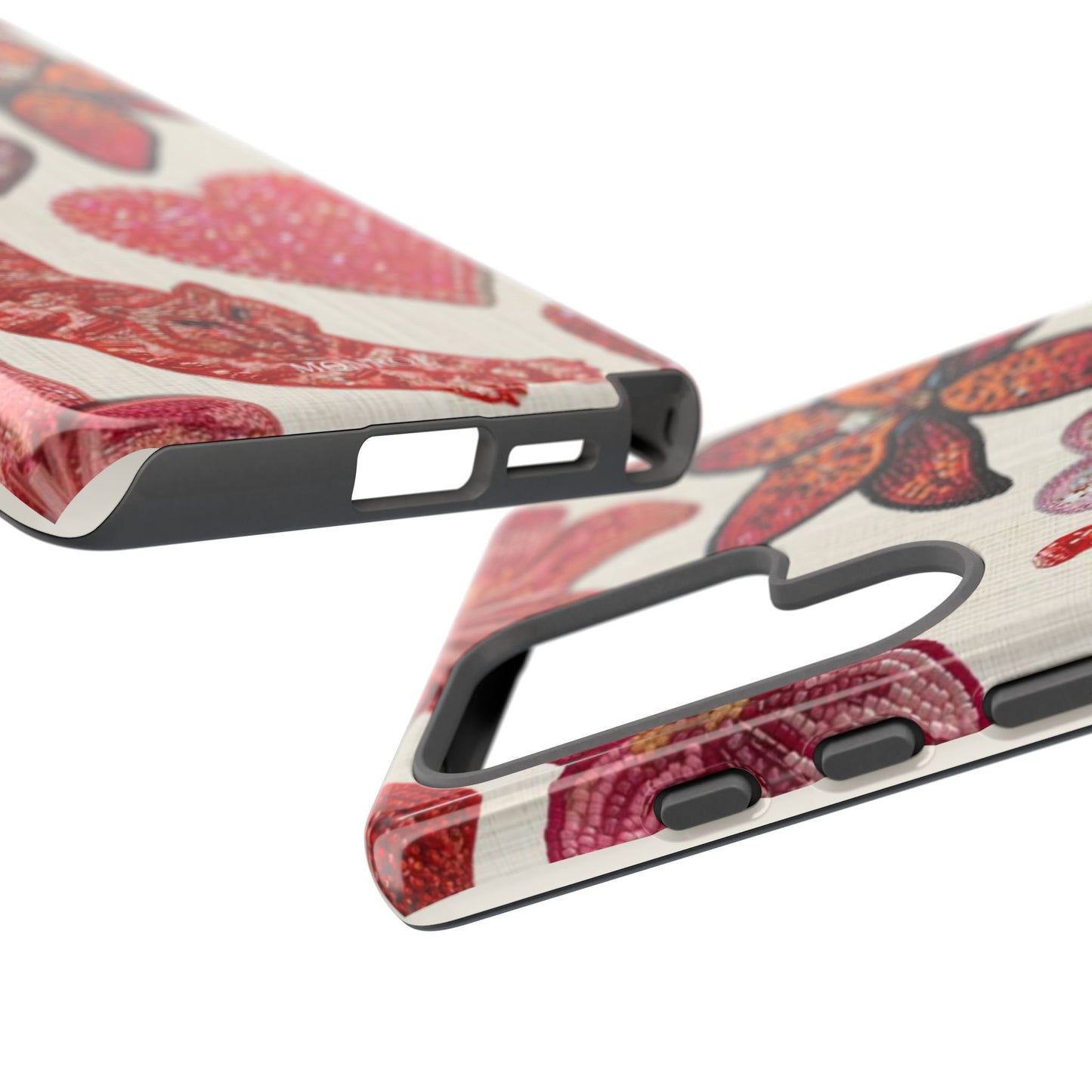 Floral & Heart Pattern Tough Case