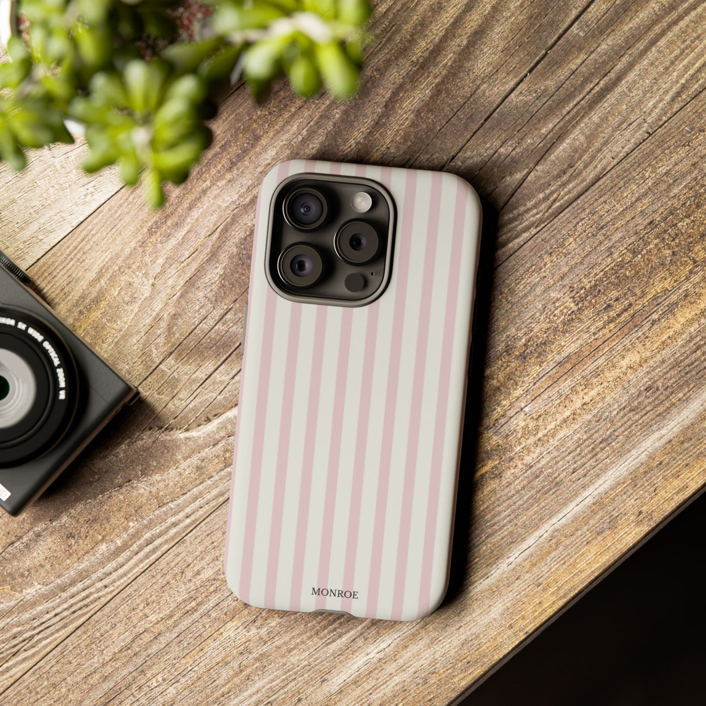 Light Pink Stripe Tough Phone Case
