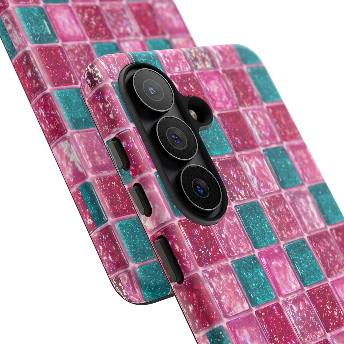 Pink Teal Mosaic Tough Case