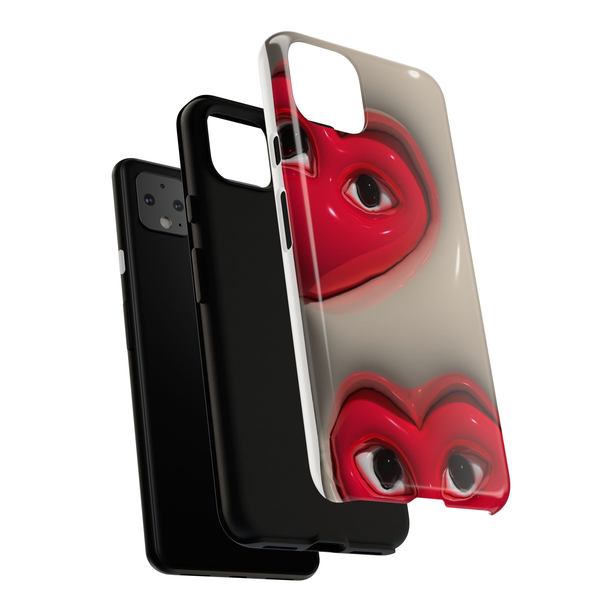 3D Hearts Phone Case