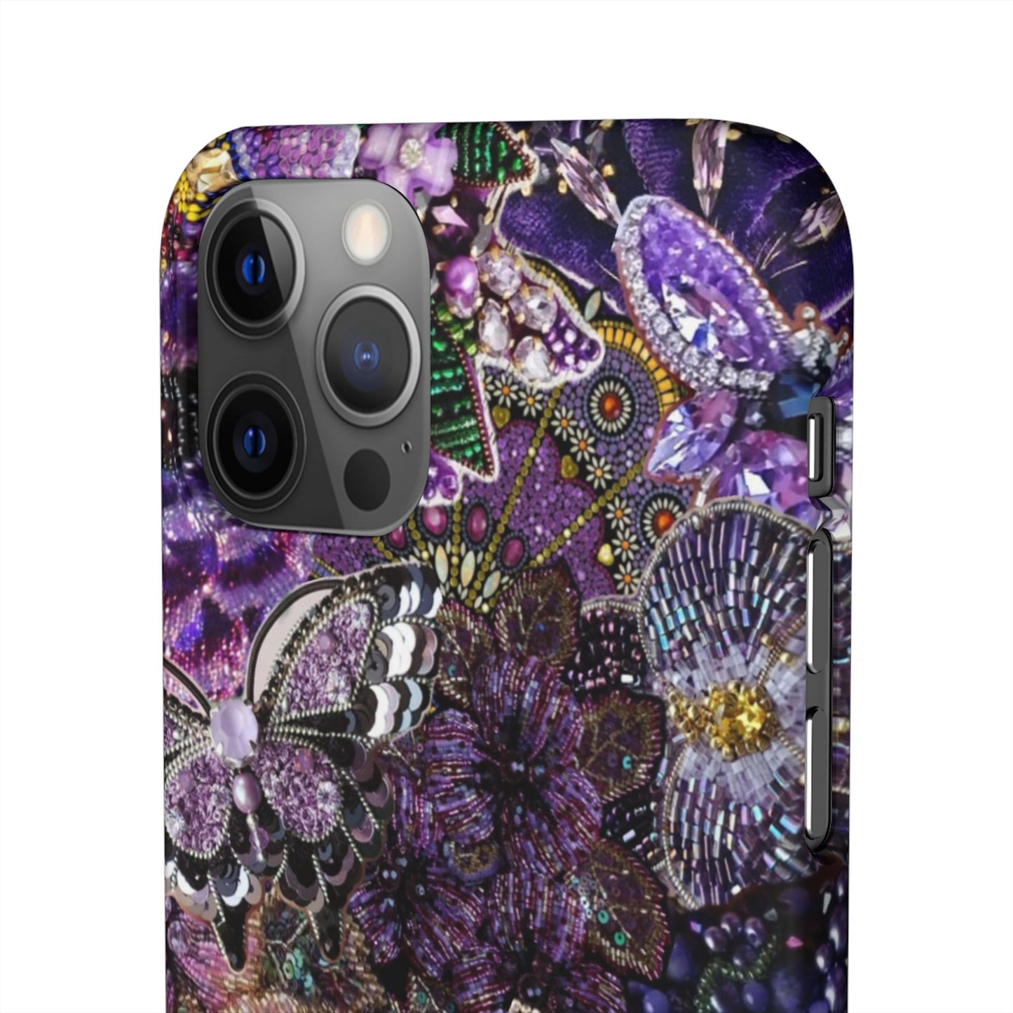 Purple Floral Butterfly Case