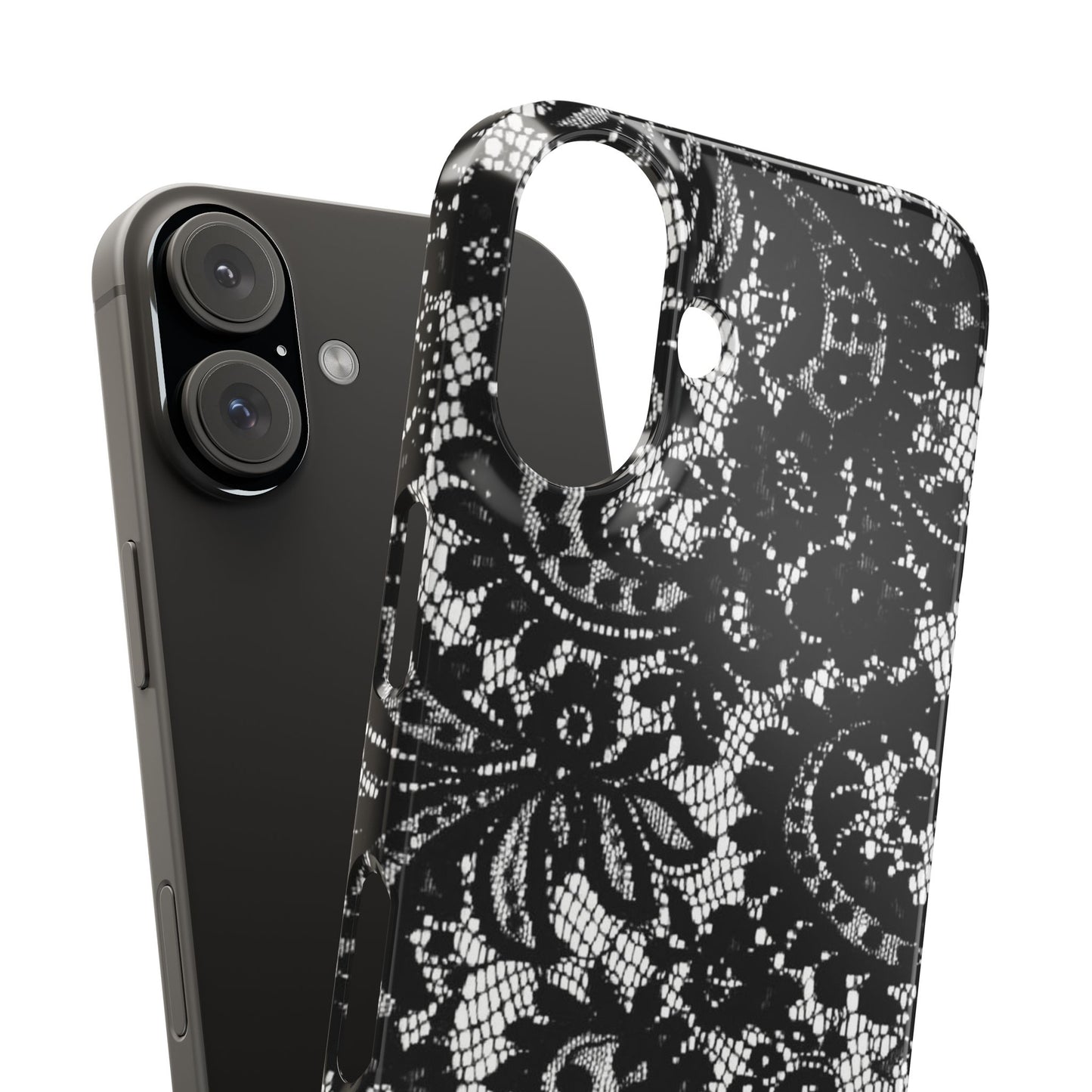Black Lace Elegant Pattern Case