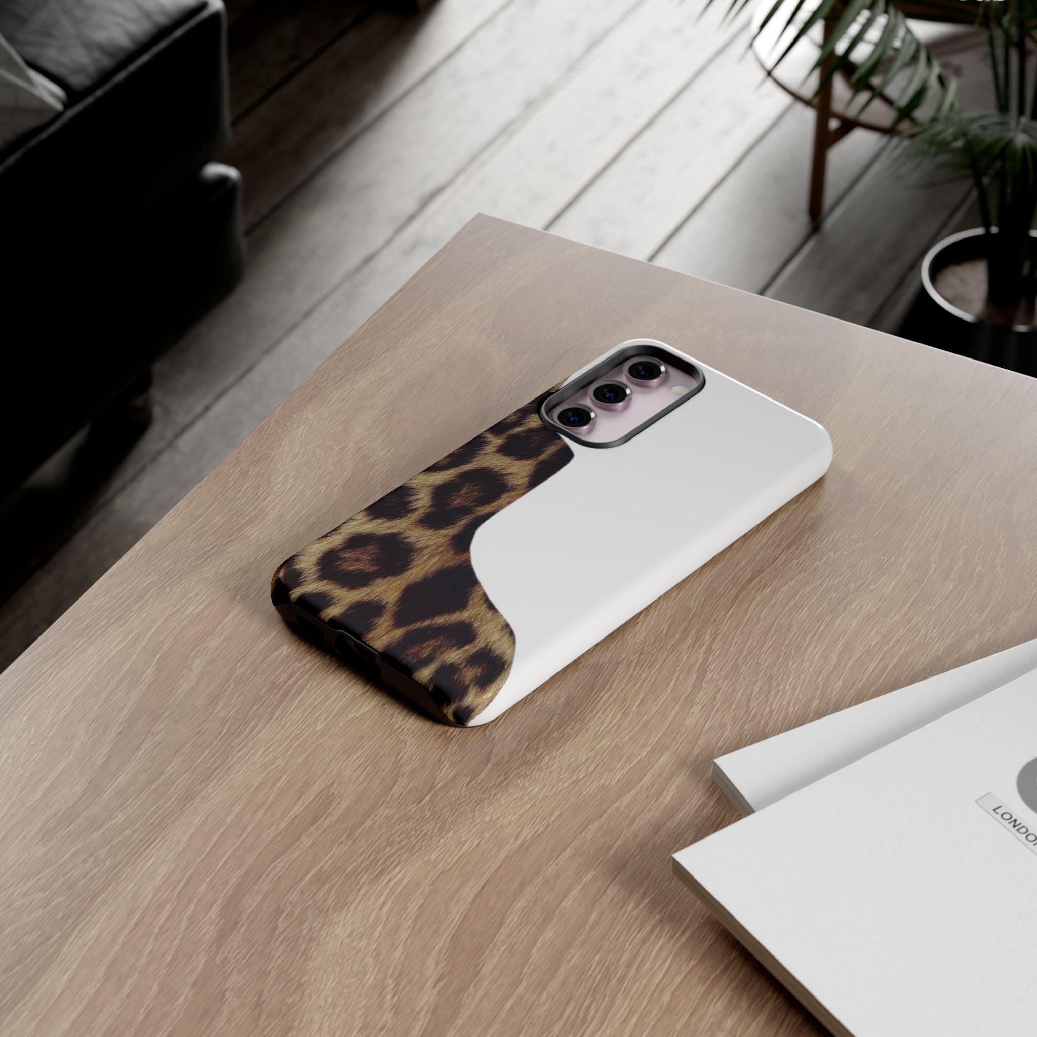 Half Cheetah Print Phone Case