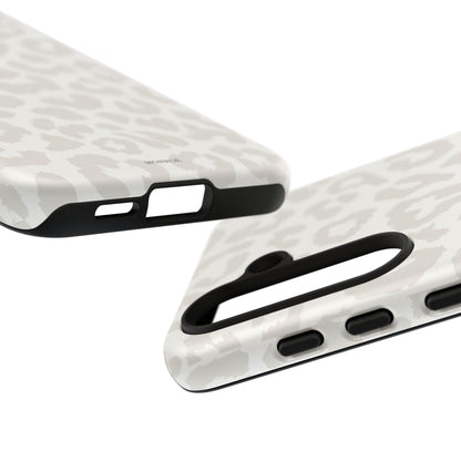 White Leopard Print Tough Case