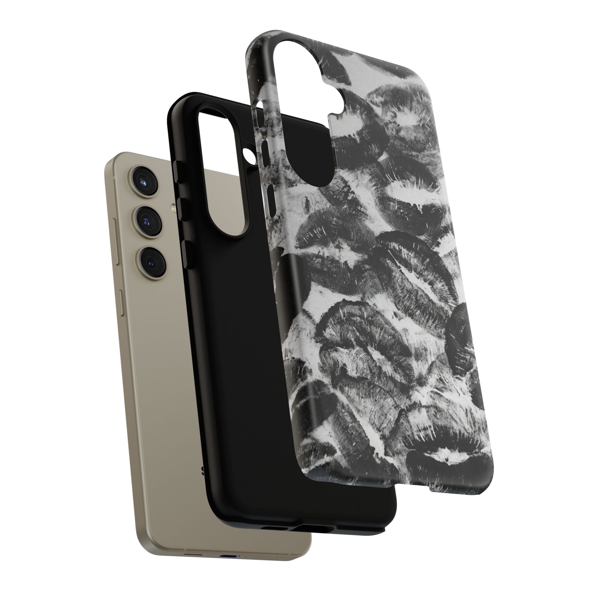 Black and Kiss Design Phone Case