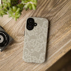 White Lace Pattern Tough Phone Case