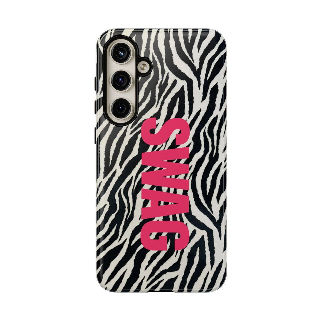 'SWAG' Zebra Print Tough Case