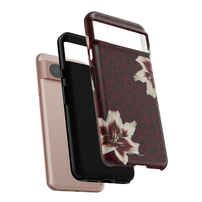 Burgundy Lily Leopard Tough Case
