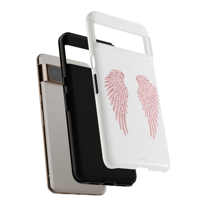 White & Pink Wings Tough Case
