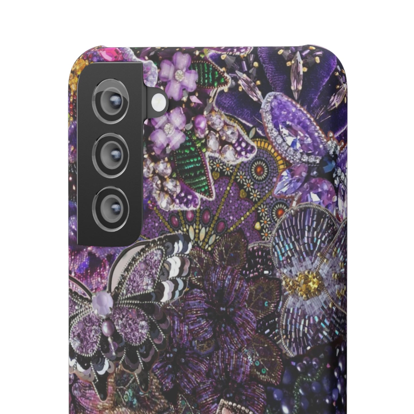 Purple Floral Butterfly Case