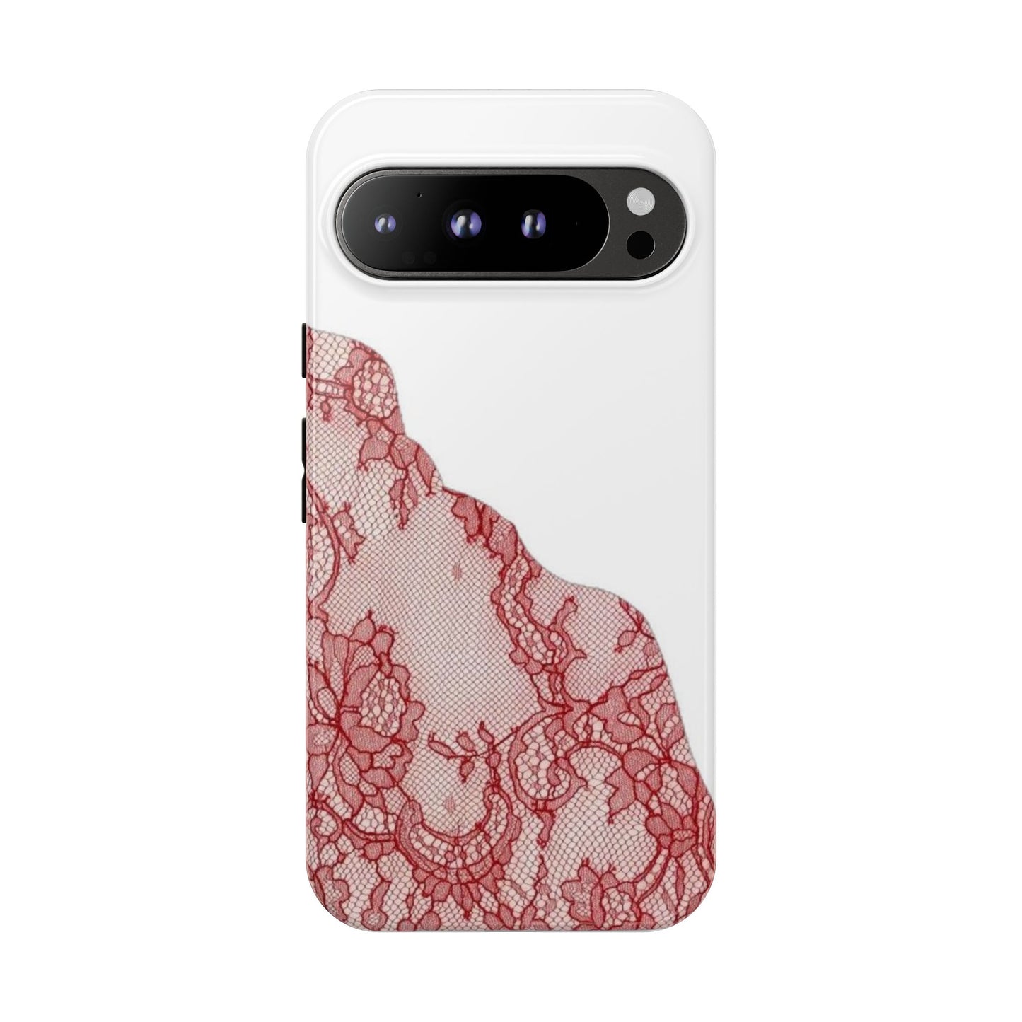 Red Lace Edge Tough Phone Case