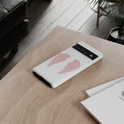 White & Pink Wings Tough Case