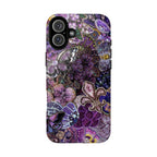 Purple Fleur-de-Lis Floral Tough Phone Case