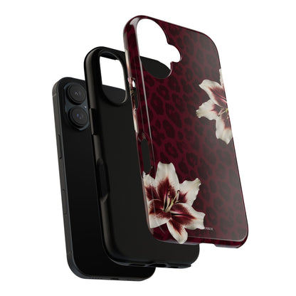 Burgundy Lily Leopard Tough Case