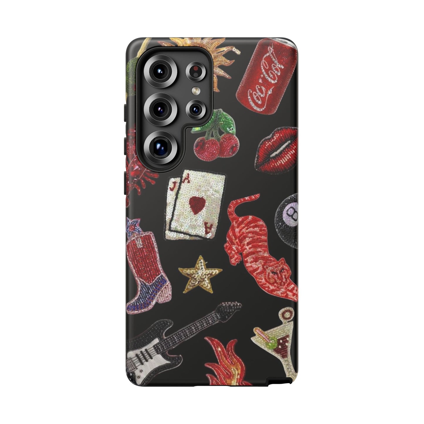 Retro Patch Motif Tough Case