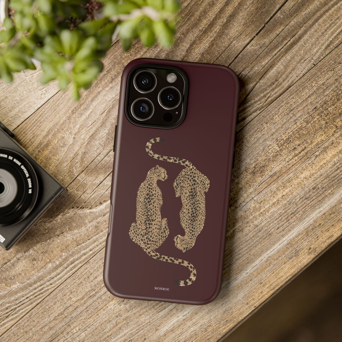 Burgundy Cheetah Tough Case