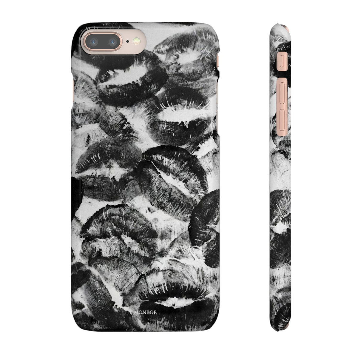 Black & White Kiss Print Case