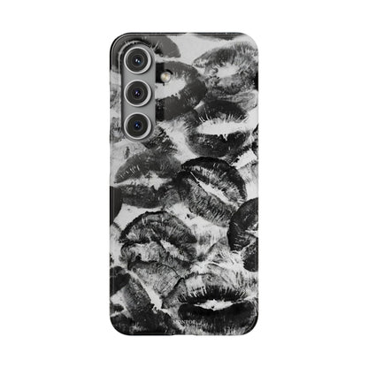 Black & White Kiss Print Case