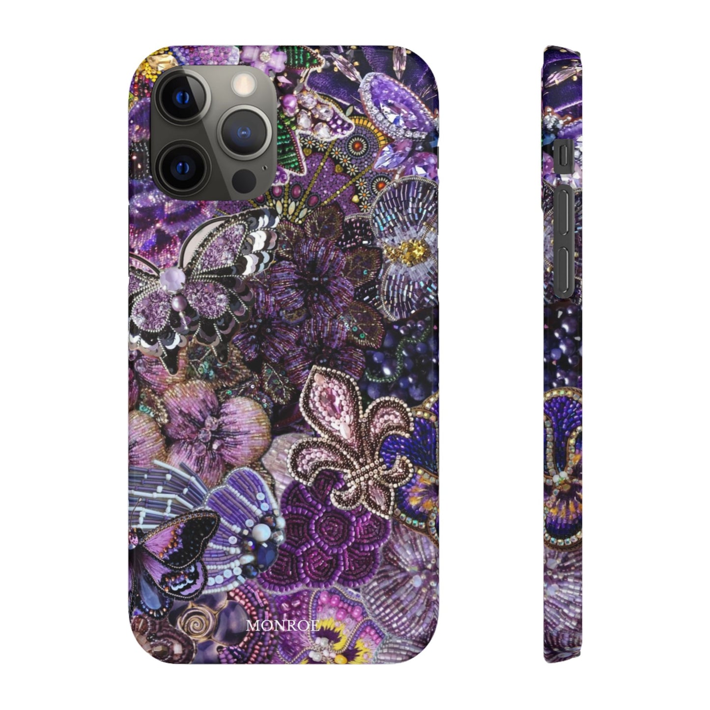 Purple Floral Butterfly Case