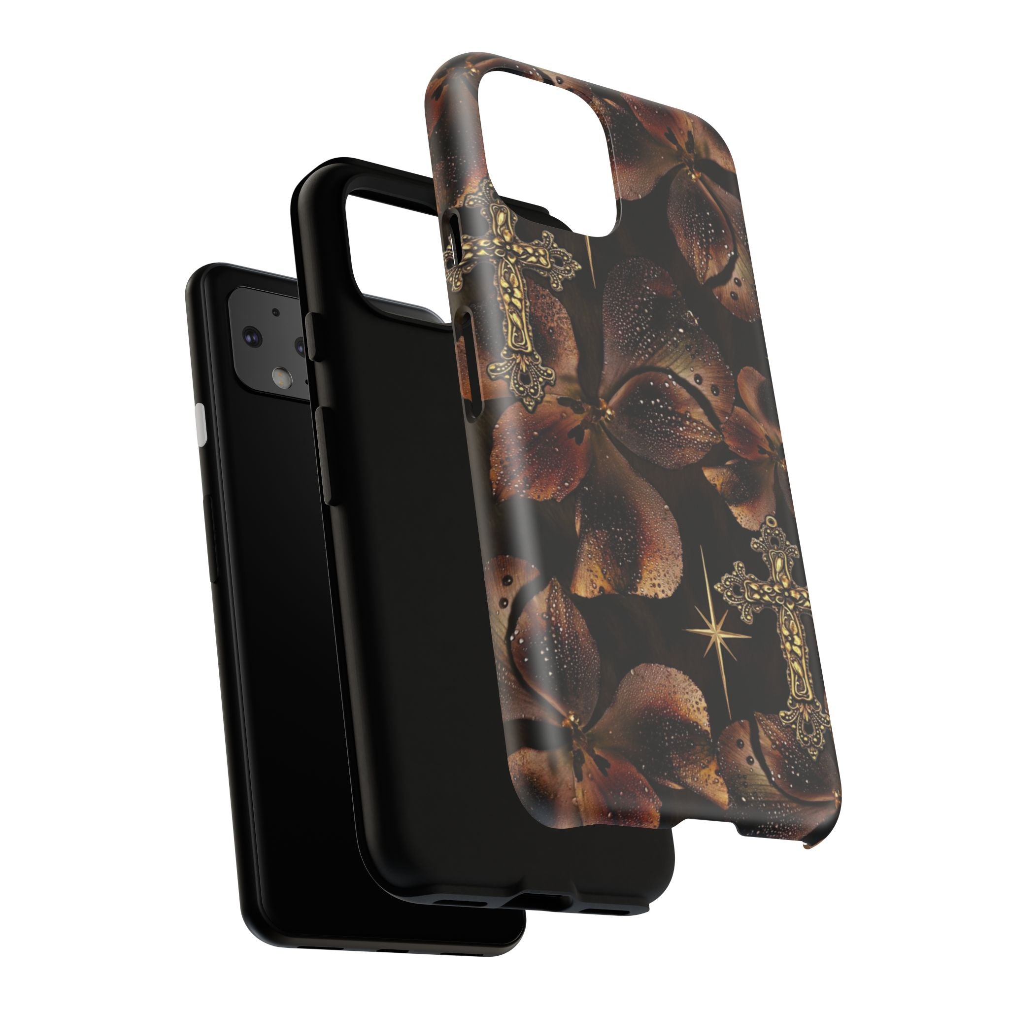Floral Cross Pattern Tough Case
