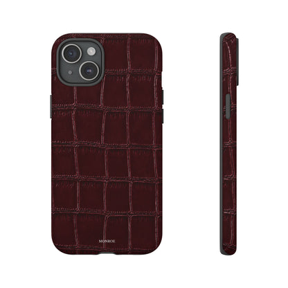 Burgundy Croc Tough Case