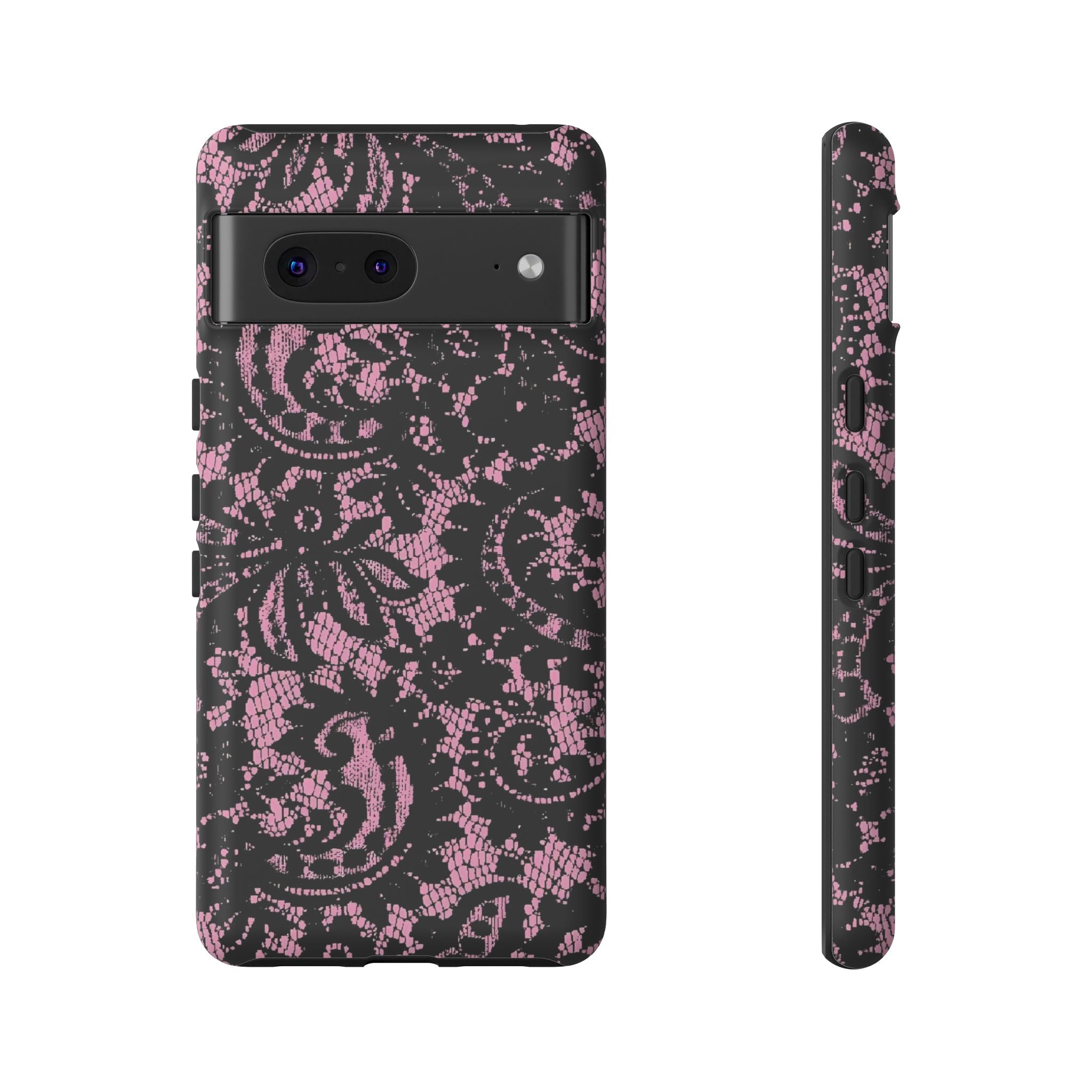 Pink Lace Pattern Tough Phone Case