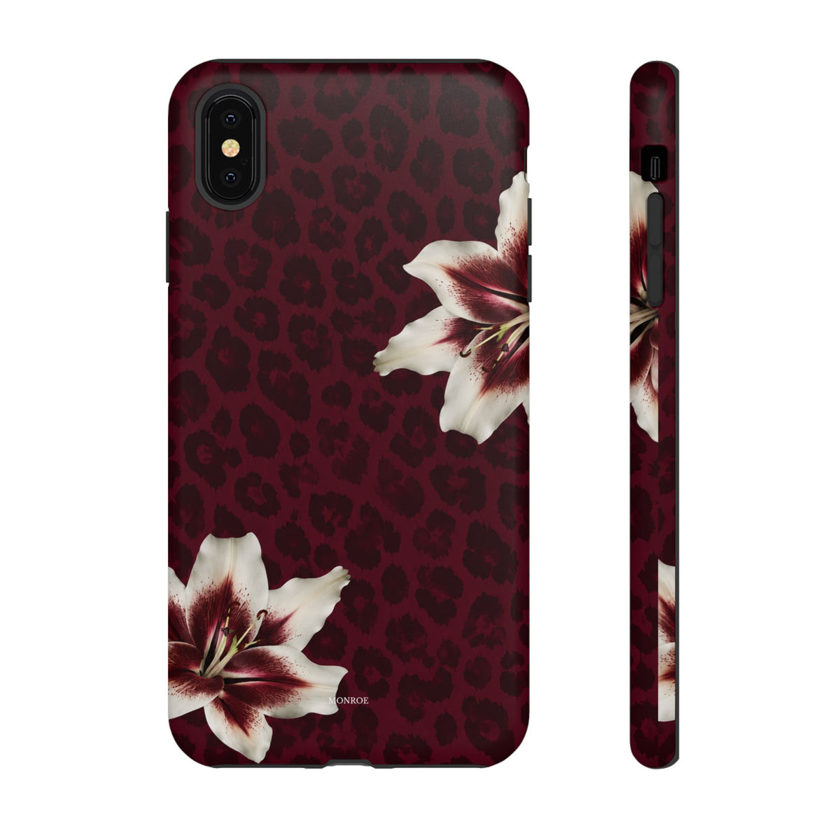 Burgundy Lily Leopard Tough Case