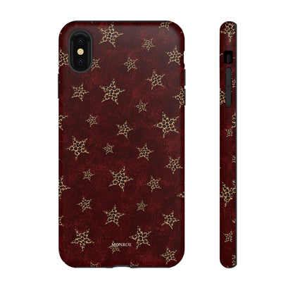 Burgundy Leopard Star Tough Case