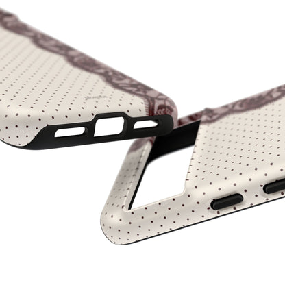 Burgundy Lace Edge Tough Case