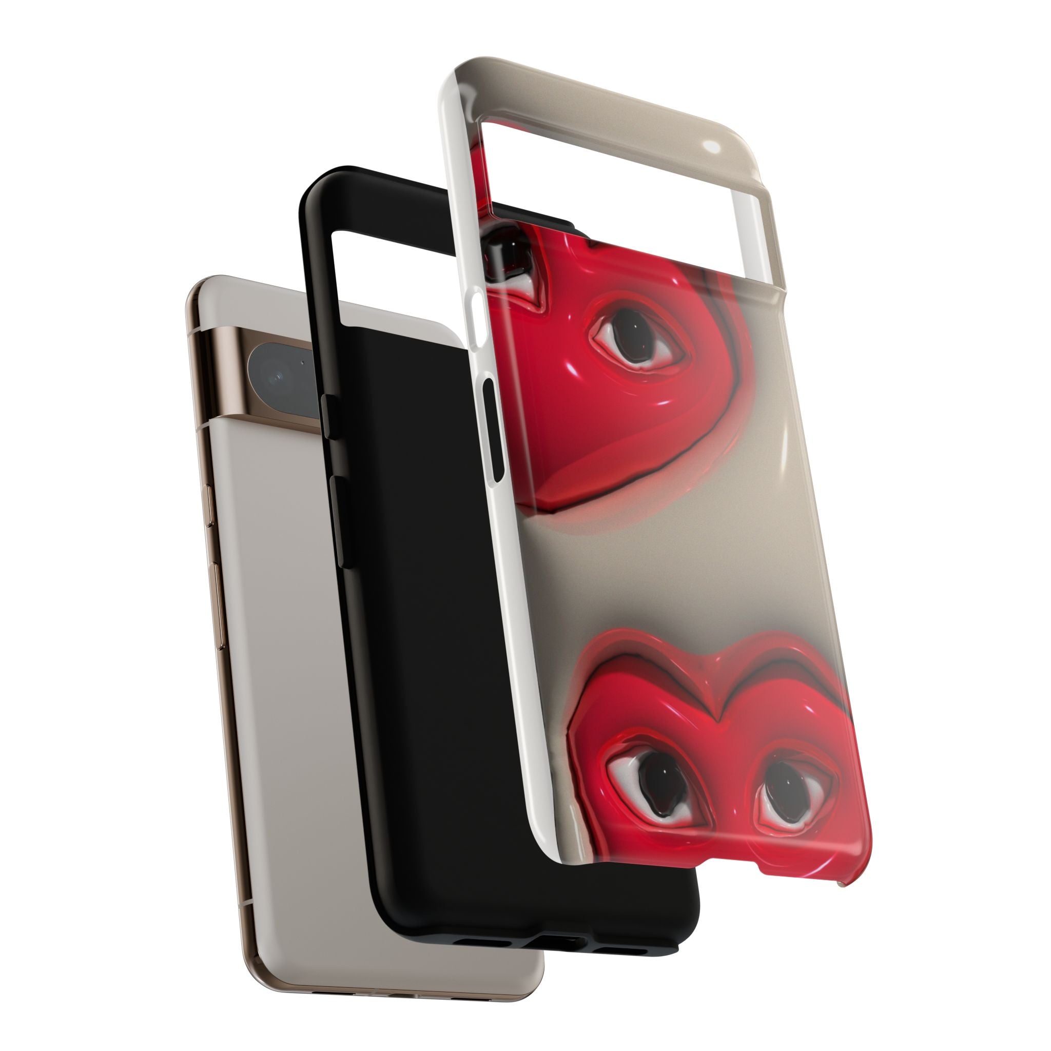 3D Hearts Phone Case