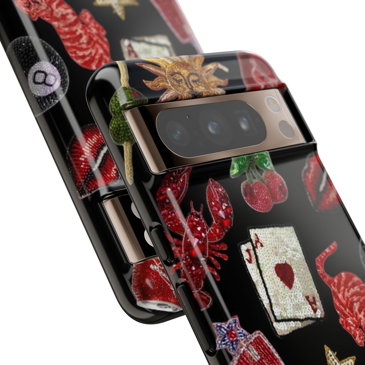 Retro Patch Motif Tough Case