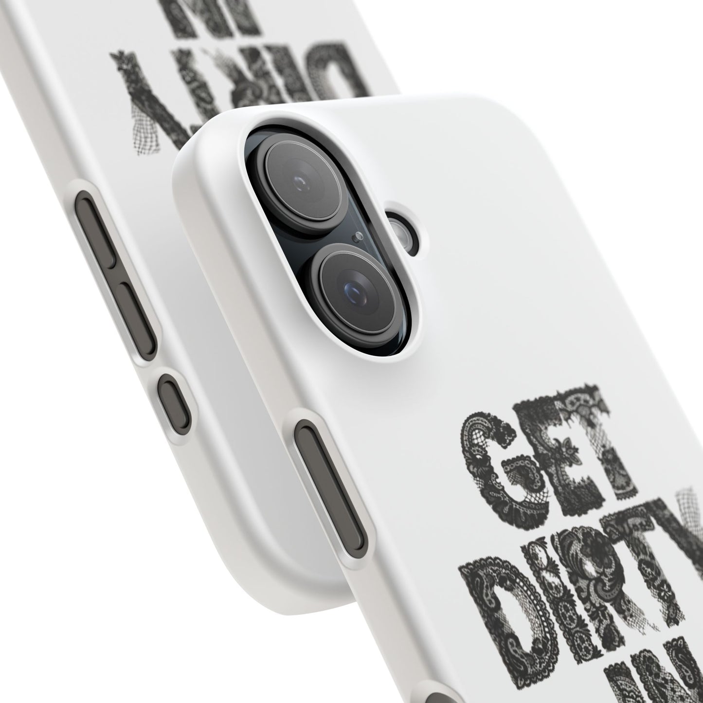 Get Dirty in Paris White Snap Case