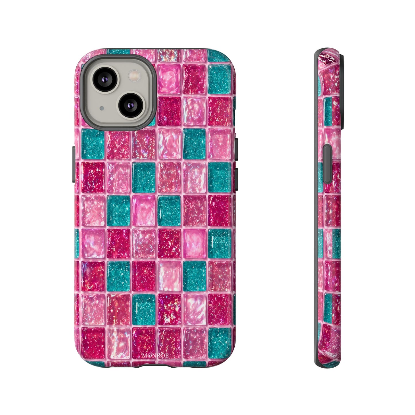 Pink Teal Mosaic Tough Case